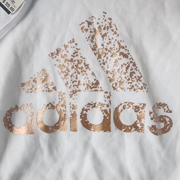 Adidas White Hoodie Sweatshirt - Picture 2 of 3